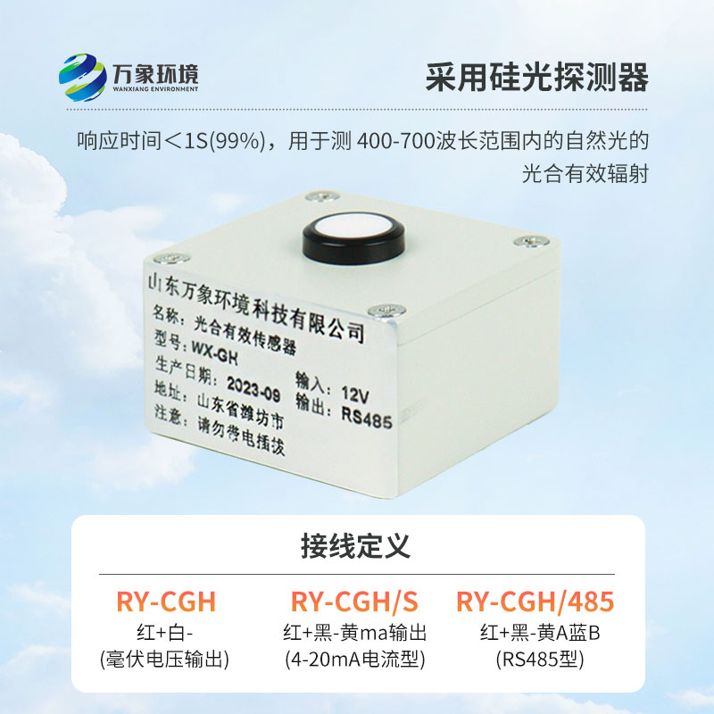 光合有效輻射表廣泛應用于農業氣象，農作物生長的研究